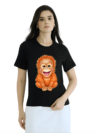 Womens Black Tshirt -Monkey