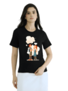Womens Black Tshirt -Girl Boy