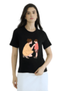 Womens Black Tshirts -Mother And Son