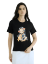 Womens Black Tshirts-Cute Girl