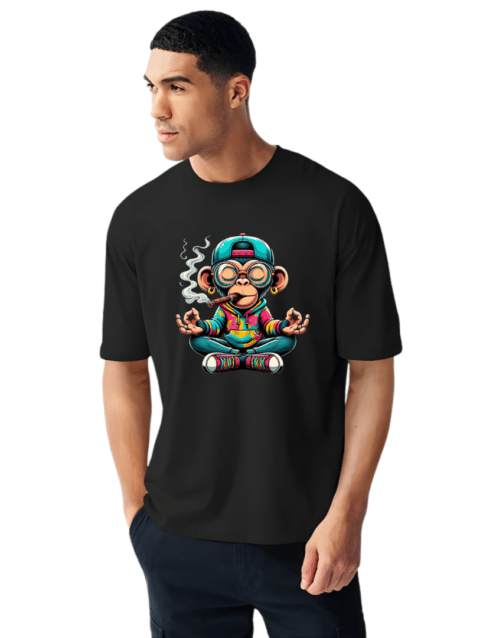 Men’s Black T-Shirt – Premium Cotton Comfort with Air Fit Technology