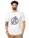 White Spiked Tribal Emblem T-Shirt