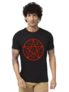 Haifa Imperial Men’s Black T-Shirt - Red Pentagram
