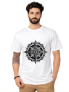 White Tribal Leaf Crest T-Shirt