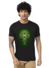 Haifa Imperial Men’s Black T-Shirt - Green Wolf Mandala