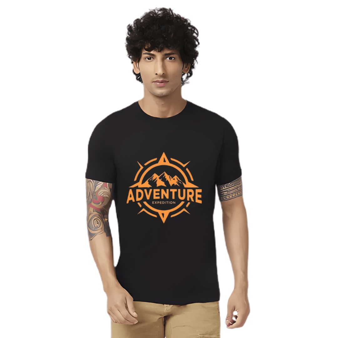 Haifa Imperial Men’s Black T-Shirt - Adventure Badge