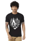 Haifa Imperial Men’s Black T-Shirt - White Forest