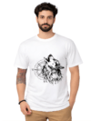 White Abstract Tribal Face T-Shirt