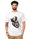 White Sacred Mandala Print T-Shirt