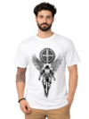White Ornamental Tribal Shield T-Shirt