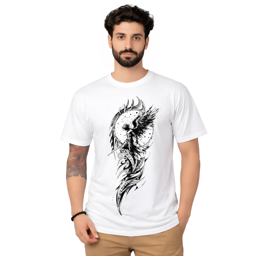 White Sacred Geometry Tree T-Shirt
