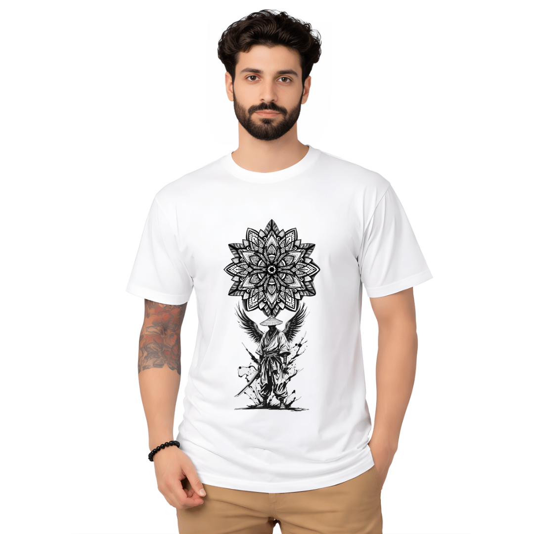 White Rising Dragon Art T-Shirt