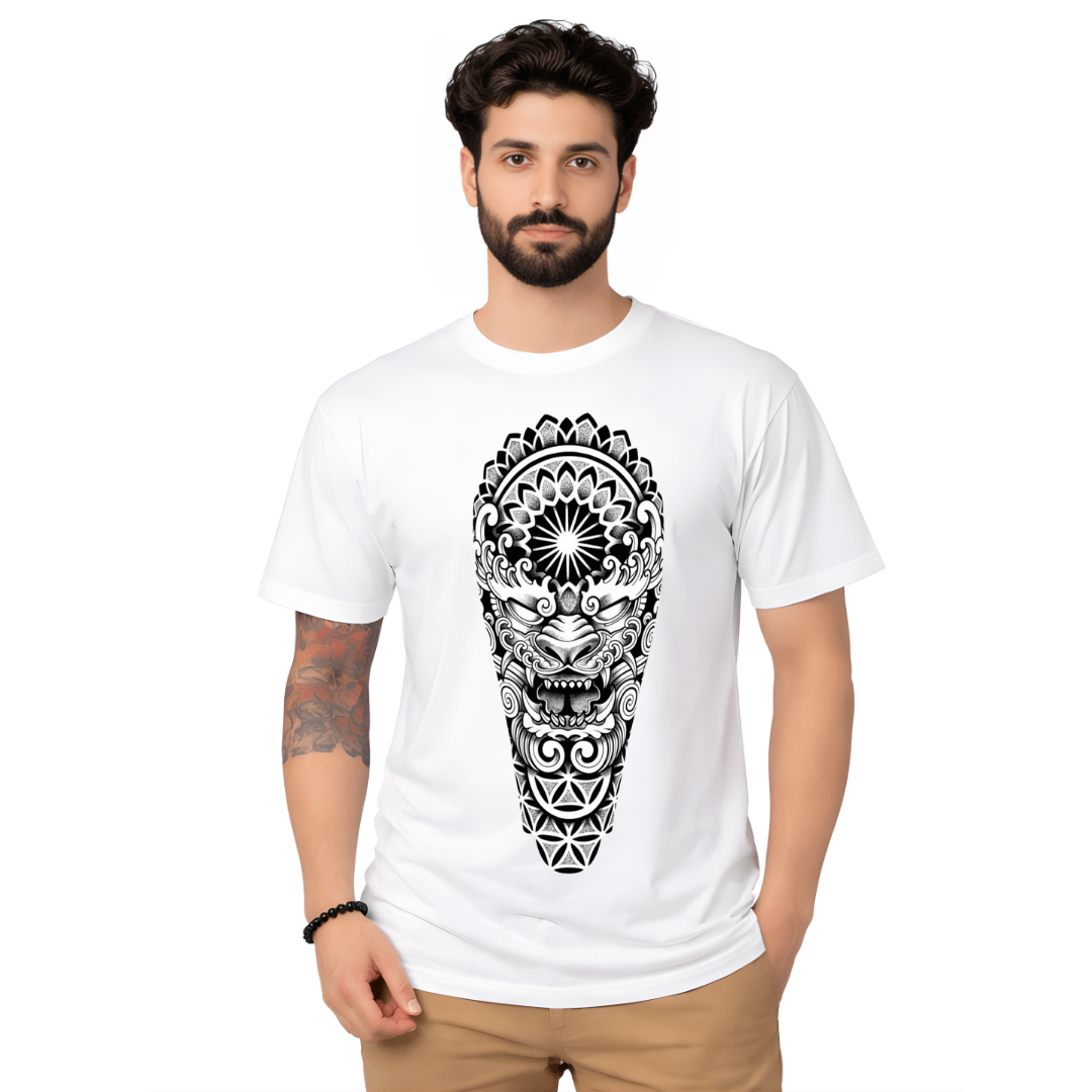 White Snake Coil Art T-Shirt