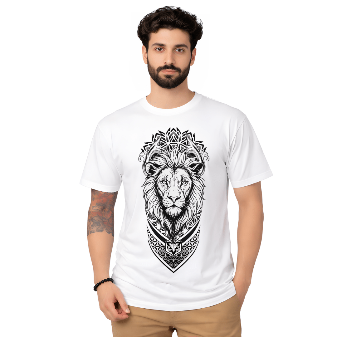 White Urban Horse Sketch T-Shirt