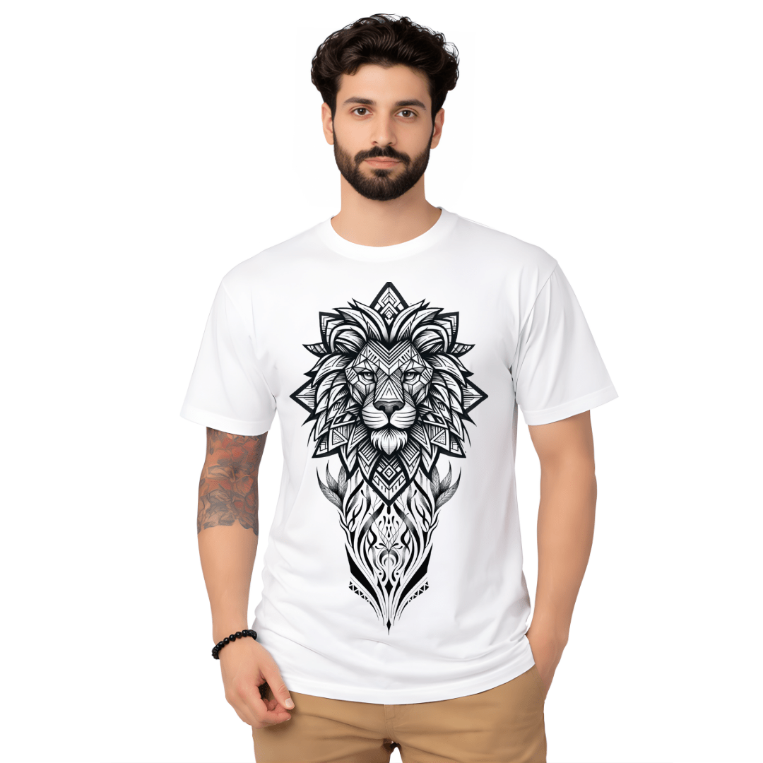 White Nautical Compass Print T-Shirt