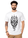 White Neon Superhero Art T-Shirt