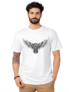 White Warrior Tribe Print T-Shirt