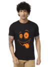 Haifa Imperial Men’s Black T-Shirt - Orange Face Emoji