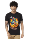 Haifa Imperial Men’s Black T-Shirt - Color Burst Wolf