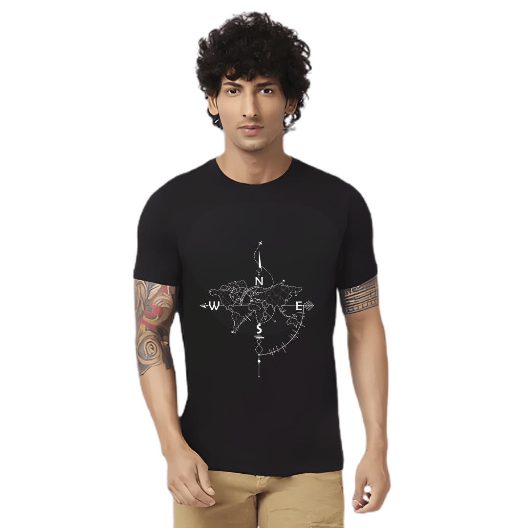 Haifa Imperial Men’s Black T-Shirt - Compass Cross