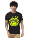 Never Mind Graffiti Graphic Printed Black T-Shirt for Men
